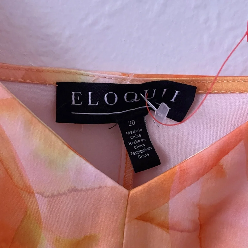 Eloquii Apricot Blossom Slip Dress, 20 - Picture 4 of 9